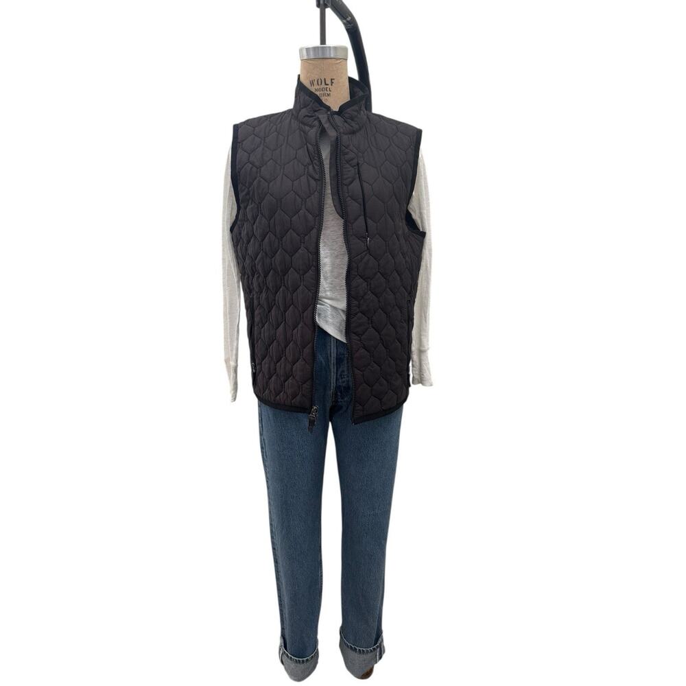 Bonobos Vest Men’s Size Medium Black Honeycomb Full Zip Quilted luxury NWOT